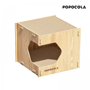 POPOCOLA - 貓抓板房子貓窩 | 一體耐磨不掉屑磨爪器