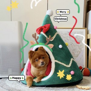 聖誕造型寵物窩｜冬季保暖床墊