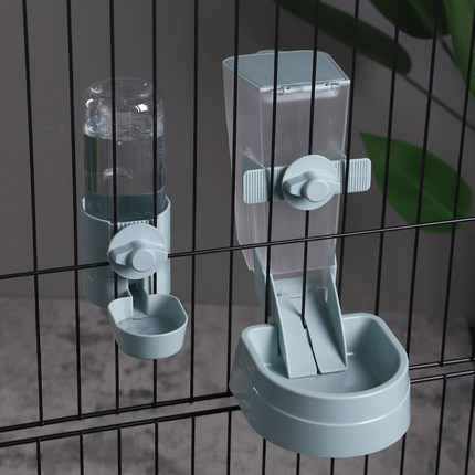 掛式自動飲水器500ml + 喂食器套裝價  | 懸掛式 | 掛籠 | 狗狗貓咪寵物用品 | 圖片 1